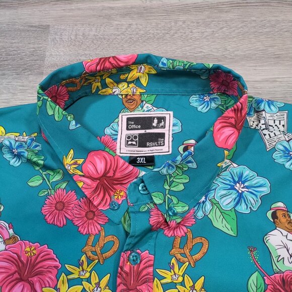 RSVLTS Florida Stanley Shirt The Office NBC Men's Size 3XL Stretch Hawaiian - Picture 3 of 11
